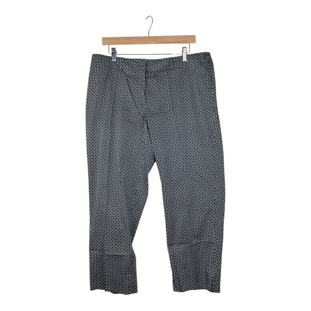 Talbots Petites Cropped Pants size 16P Black/White